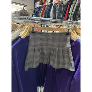 Vintage 90s Y2K Plaid Pleated Mid Rise Preppy Skirt Size Large